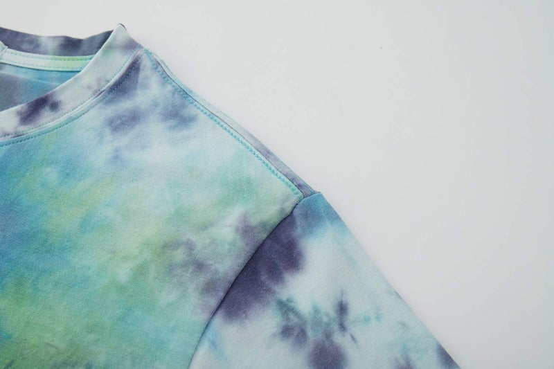 KLIEGOU Men's Hip hop Tie Dye Short Sleeve T-Shirt (K272 Green, X-Large) - Image 4
